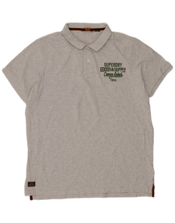 SUPERDRY Polo Hombre 3XL Algodón Gris