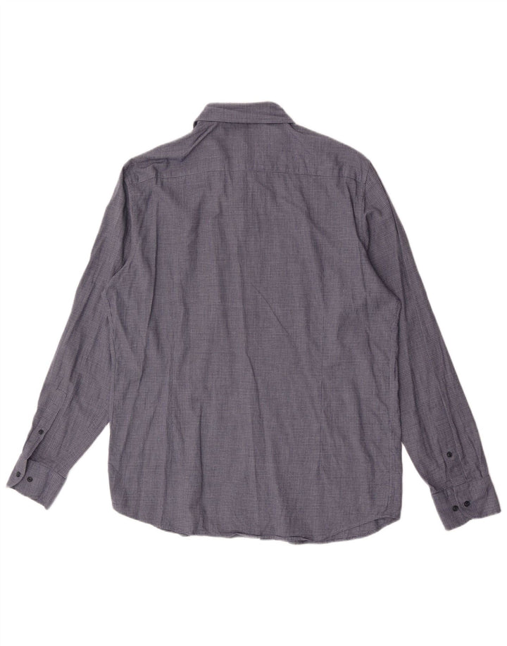 Camisa Massimo Dutti Hombre XL Cuadros Azul Algodón