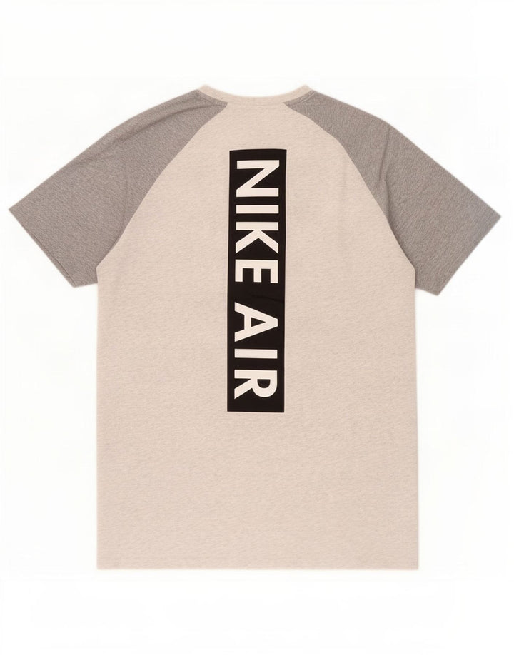 Nike Camiseta gráfica para hombre Top gris medio color block