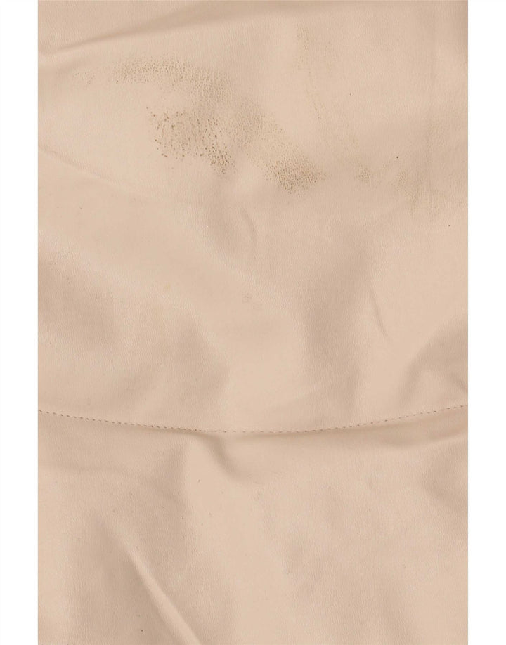 Zara Mujer Chaqueta Acolchada Extragrande Con Capucha UK 10 Small Beige Poliéster