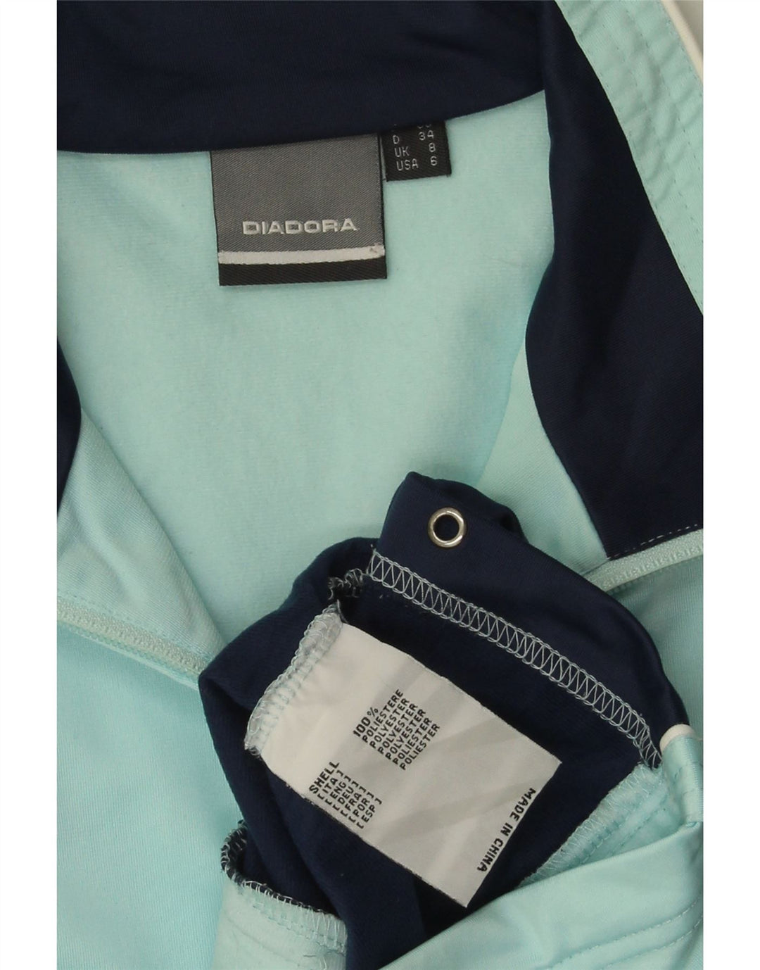 DIADORA Chaqueta de chándal extragrande para mujer, UK 8 Small, color azul