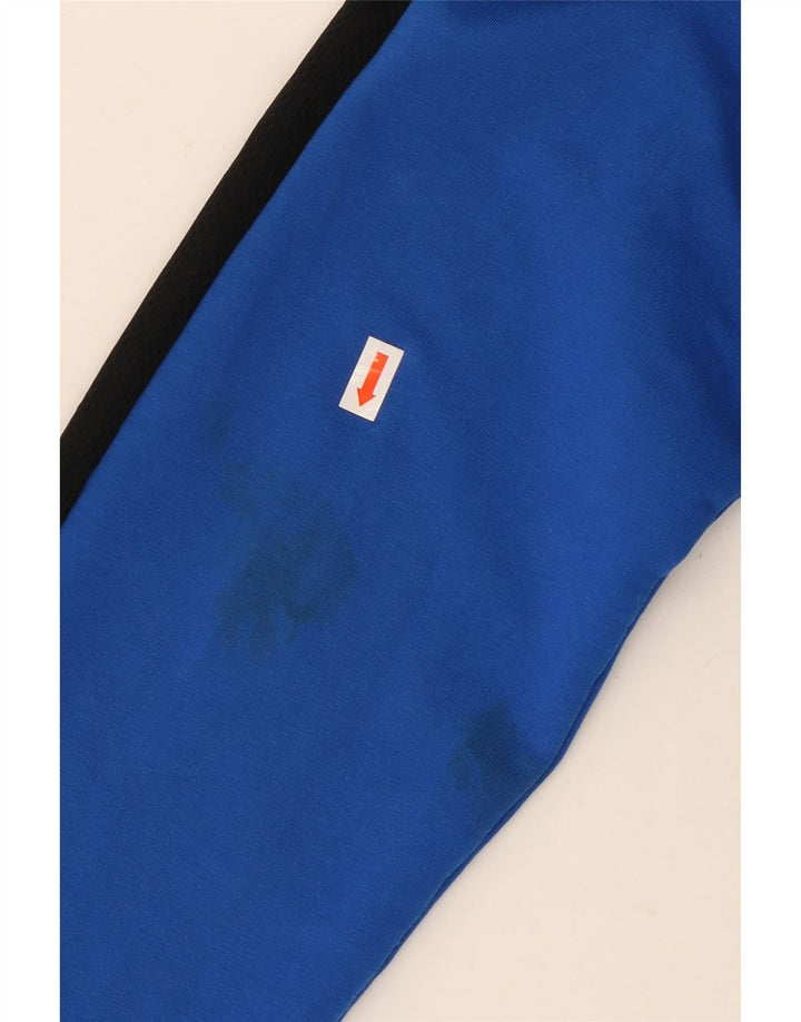 PUMA Sudadera con cuello y cremallera para hombre, color azul medio