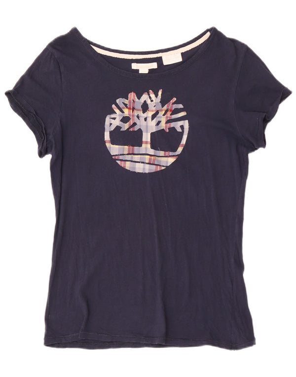 Timberland Camiseta gráfica para mujer Top UK 12 Medium Azul marino