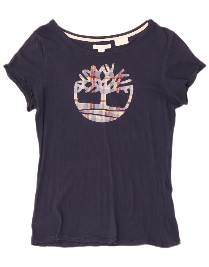 Timberland Camiseta gráfica para mujer Top UK 12 Medium Azul marino