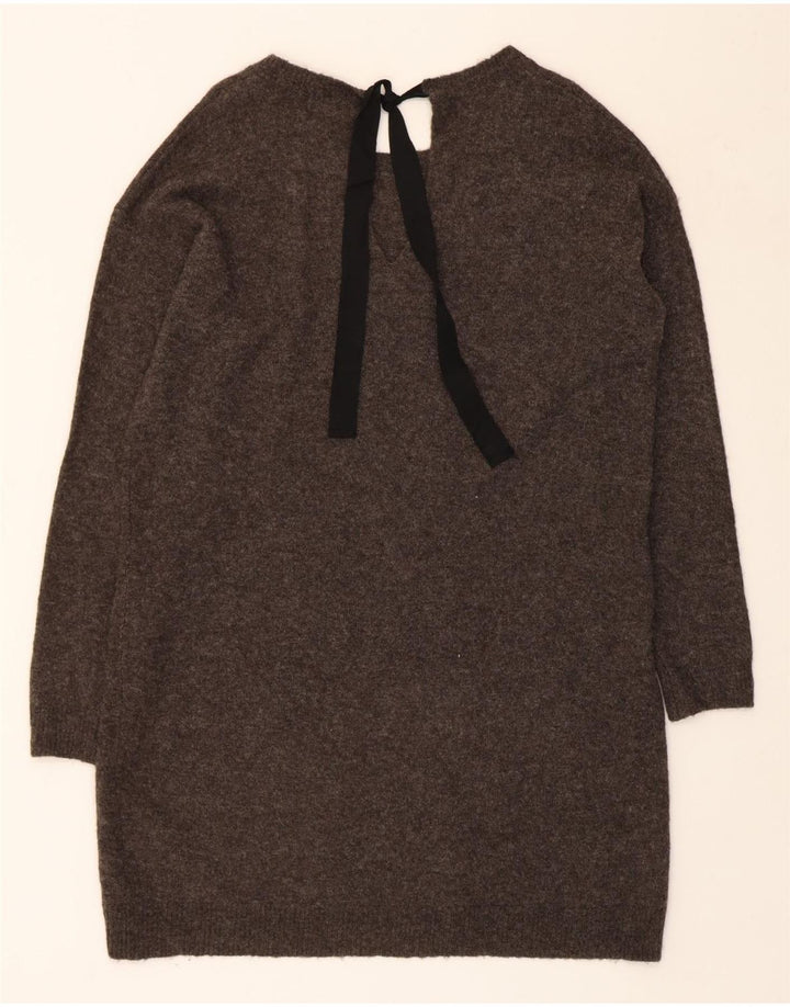 FAT FACE Womens Jumper Dress UK 12 Medium  Grey Acrylic Vintage Fat Face and Second-Hand Fat Face from Messina Hembry 