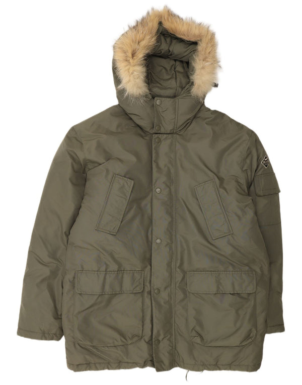 Abrigo acolchado con capucha para hombre Gas UK 44 2XL Caqui