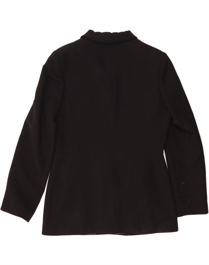 MONICA MAGNI Womens 5 Button Blazer Jacket IT 46 Large Black Wool Vintage MONICA MAGNI and Second-Hand MONICA MAGNI from Messina Hembry 