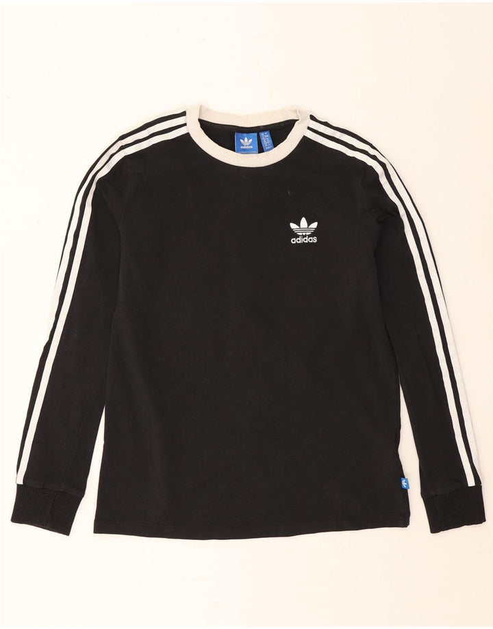 Adidas Camiseta de manga larga para mujer UK 12 Medium Black Cotton