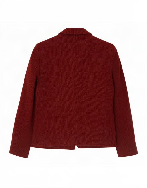 Marks & Spencer Chaqueta Blazer Petite de 4 Botones para Mujer UK 10 Small Borgoña