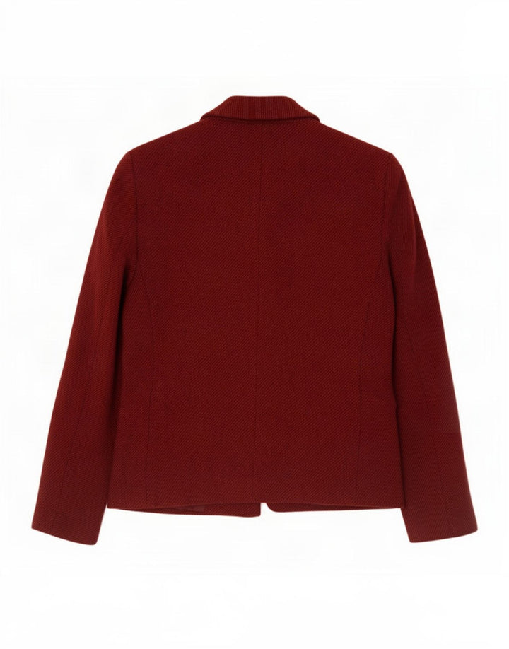 Marks & Spencer Chaqueta Blazer Petite de 4 Botones para Mujer UK 10 Small Borgoña