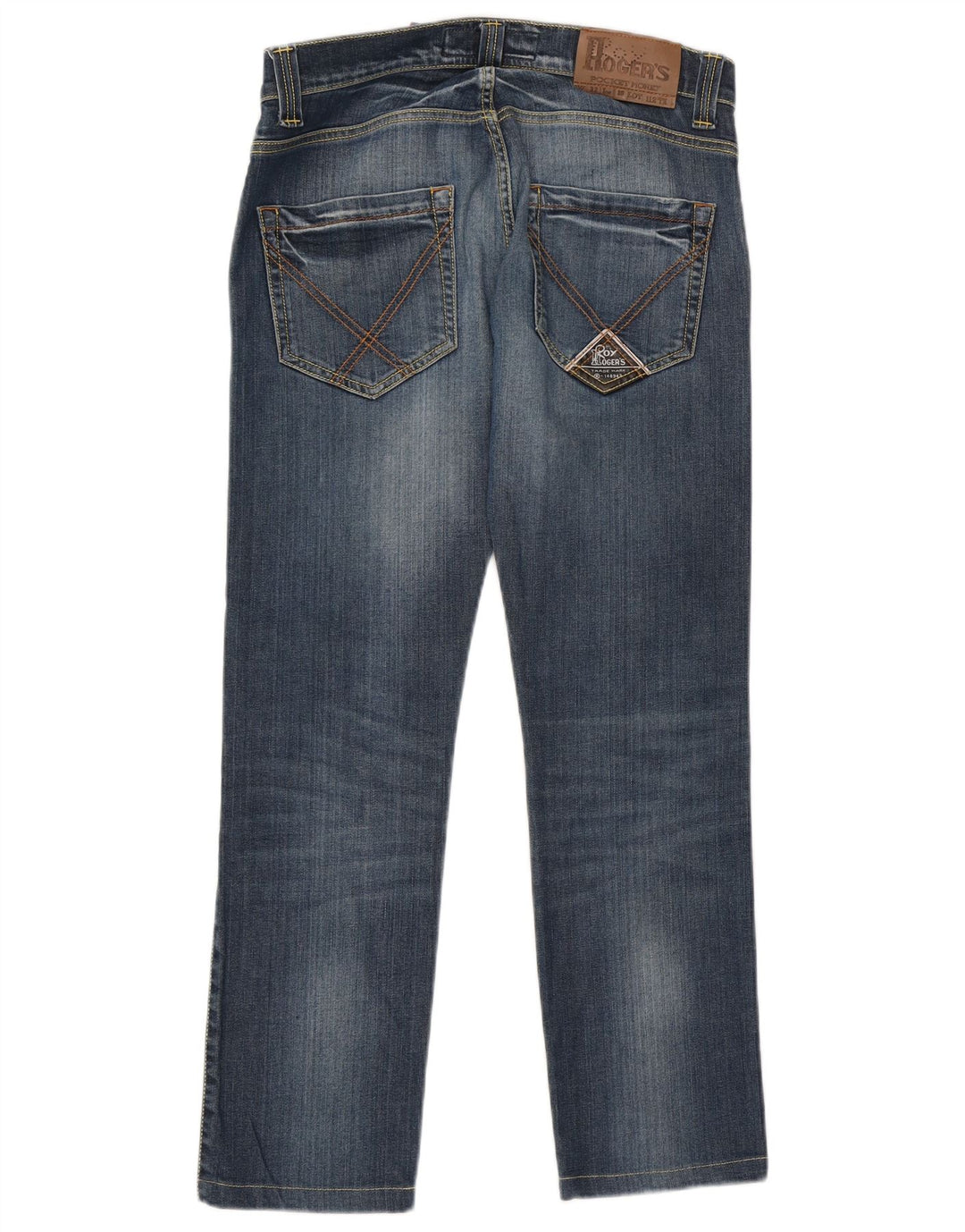 Roy Rogers Vaqueros rectos para hombre W32 L28 Algodón azul