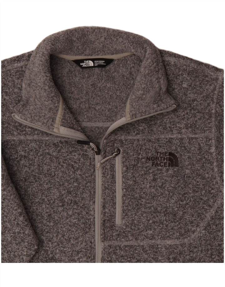 The North Face Chaqueta de chándal para hombre, poliéster moteado gris pequeño
