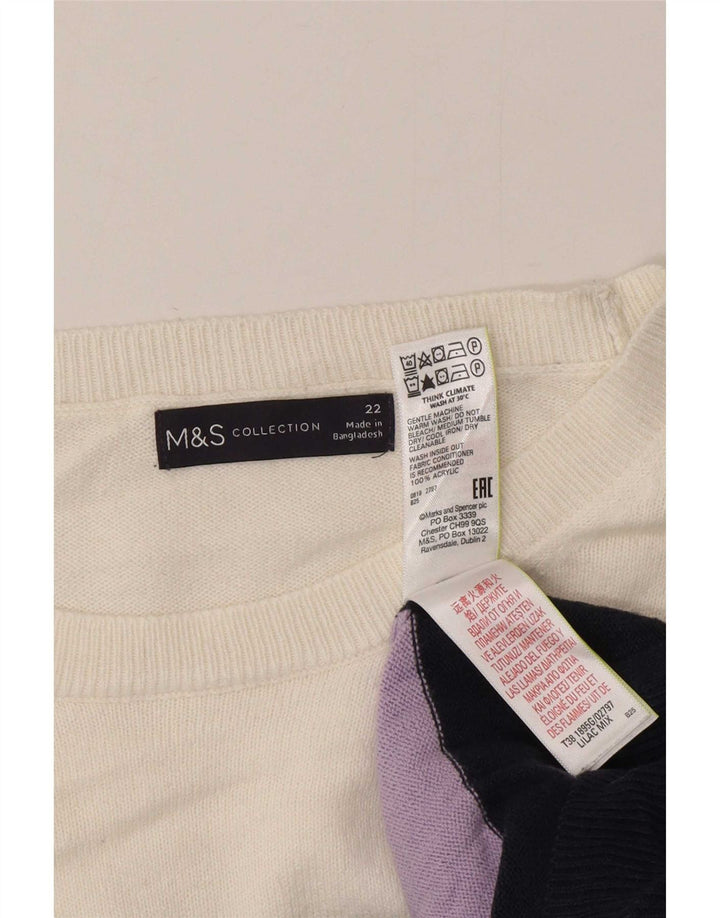 Marks & Spencer Suéter de Cuello Redondo para Mujer UK 22 2XL Multicolor