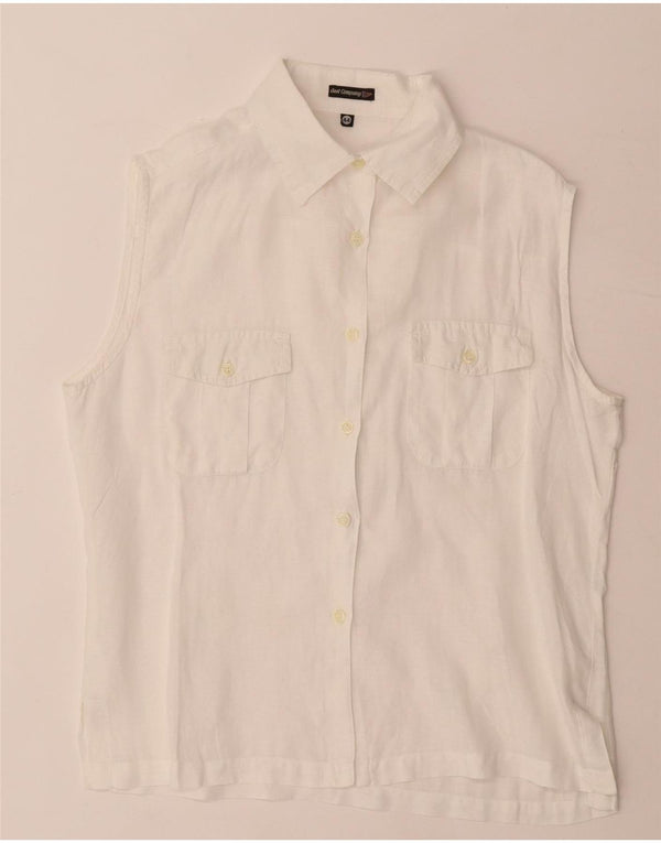 Best Company Blusa sin mangas para mujer IT 44 Medium White