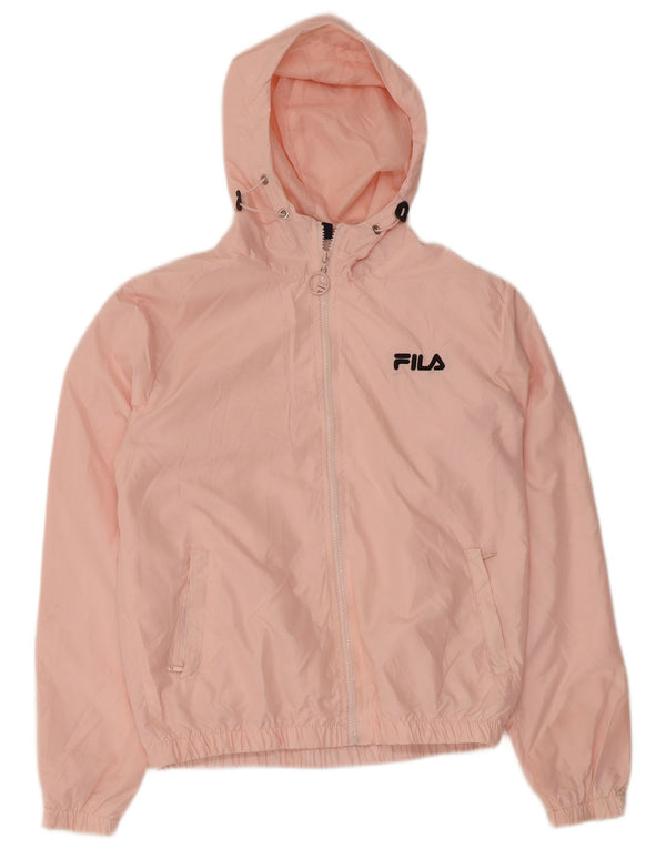 Fila Chaqueta impermeable extragrande con capucha para mujer UK 6 XS Poliéster rosa