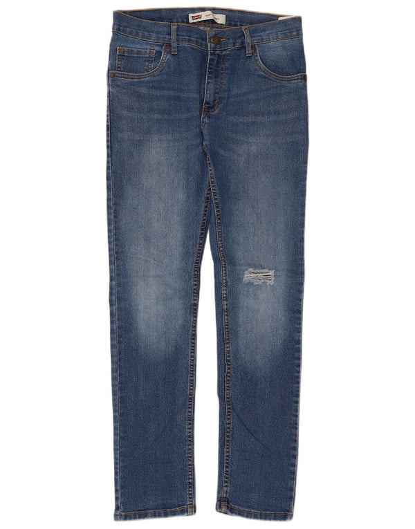Levi's Boys 510 Vaqueros pitillo desgastados 15-16 años W28 L28 Algodón azul