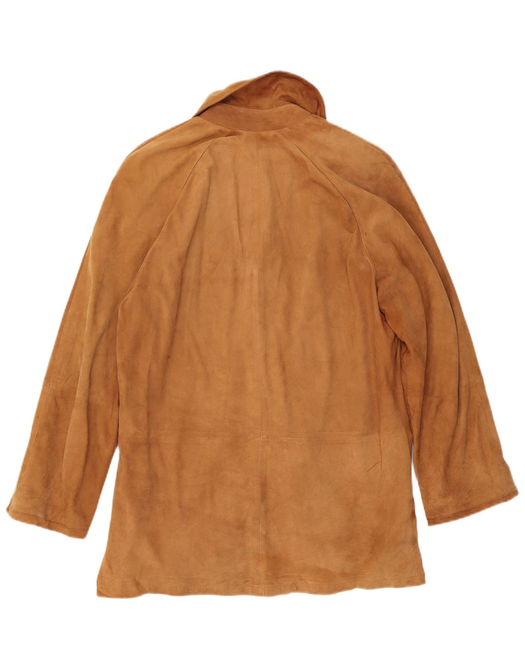 VINTAGE Chaqueta de ante para mujer IT 42 Cuero beige medio