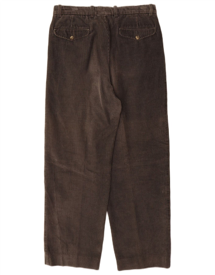 BELFE Pantalones de pana con ajuste holgado para hombre IT46 Small W30 L28 Gris