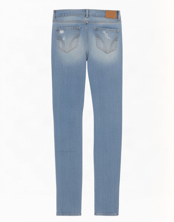 Hollister Jeans Ajustados Desgastados para Mujer US 0 XS W24 L33 Algodón Azul