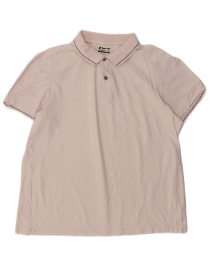 Polo Lotto Hombre Grande Rosa Algodón
