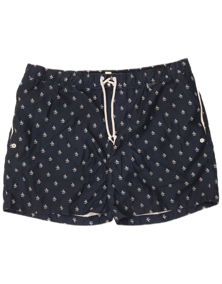Penguin Hombre Bañador Gráfico XL Azul Marino Poliéster