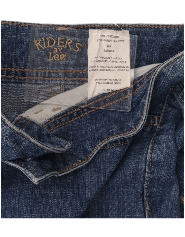 LEE Mujeres Riders Capri Jeans US 8 Mediano W32 L20 Algodón Azul