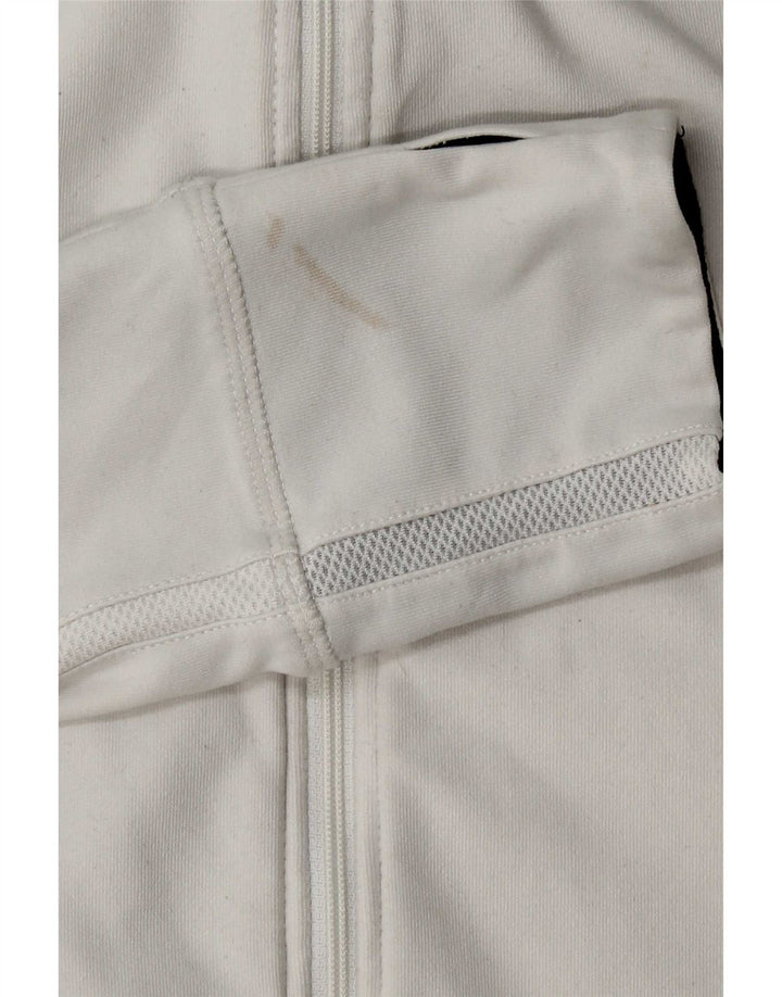 Nike Mujer Dri Fit Chándal Top Chaqueta Reino Unido 14/16 Grande Blanco