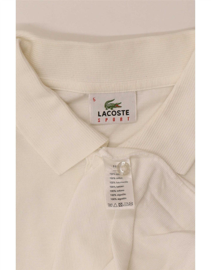 Polo Lacoste para hombre talla 5 grande algodón blanco