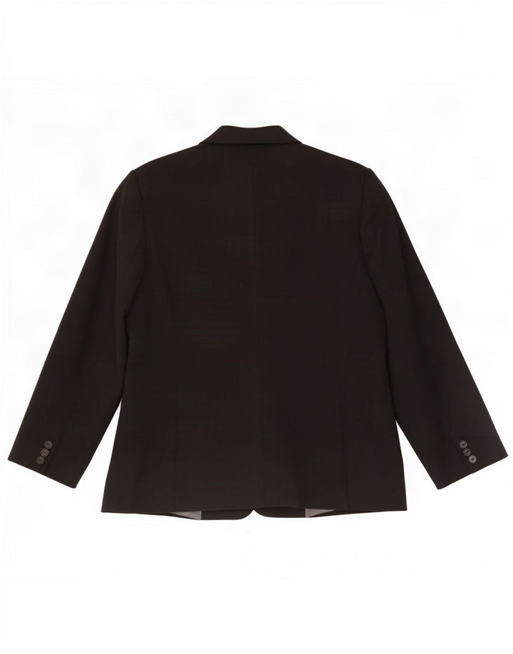 Zara Mujer Chaqueta Blazer De 4 Botones EU 46 2XL Poliéster Negro