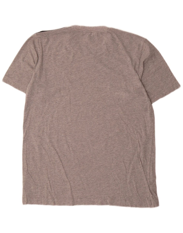 Adidas - Camiseta para hombre, talla grande, algodón moteado gris
