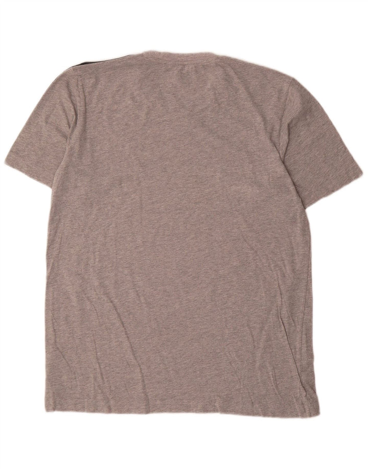 Adidas - Camiseta para hombre, talla grande, algodón moteado gris