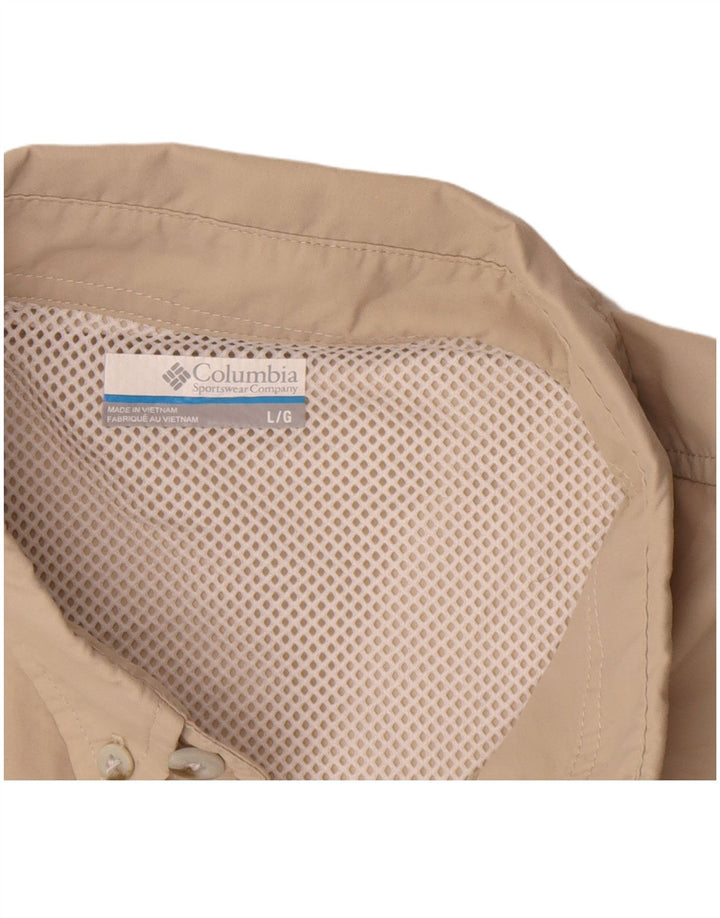 Camisa Columbia Hombre Grande Poliéster Beige