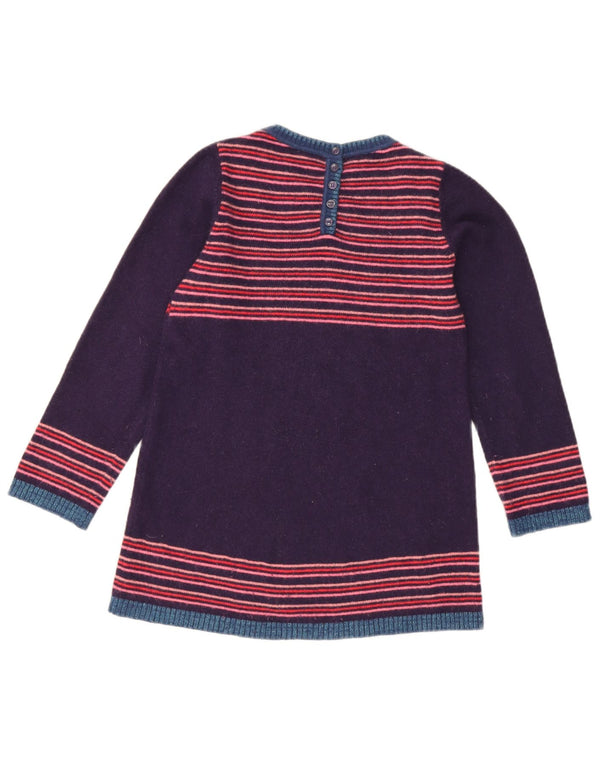 Monsoon Jersey con cuello barco para niña 8-9 años Púrpura Lana Fair Isle