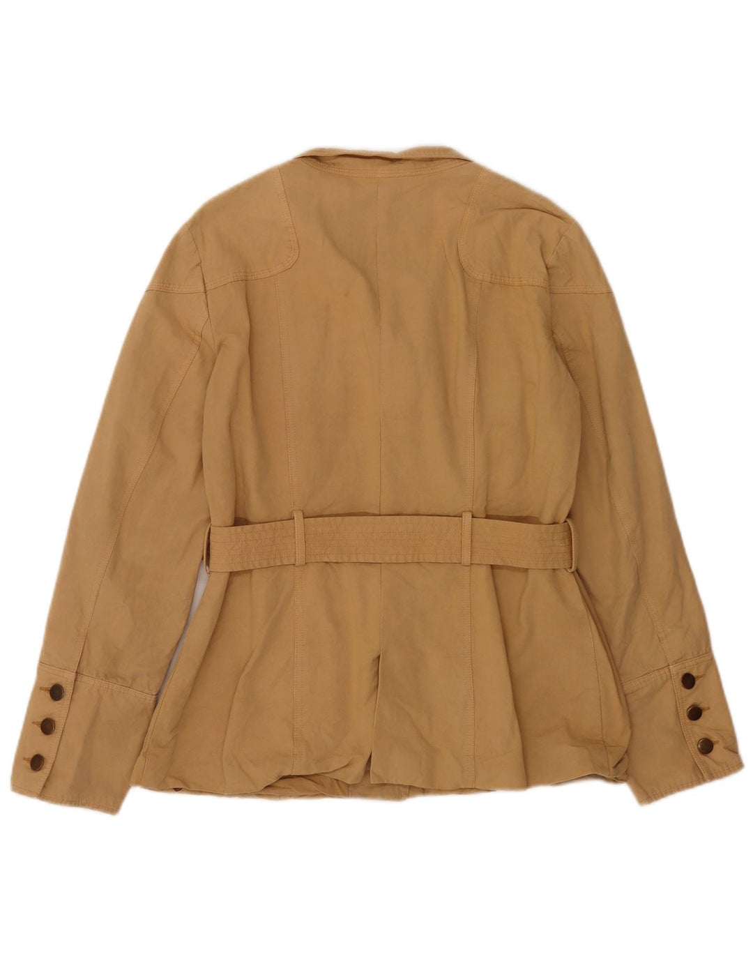 Zara Mujer Chaqueta Utilitaria EU 42 Grande Algodón Beige