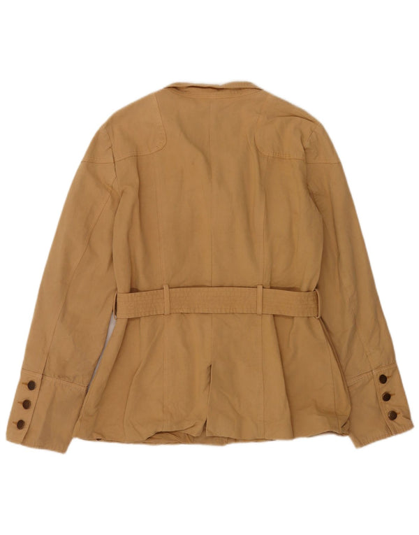 Zara Mujer Chaqueta Utilitaria EU 42 Grande Algodón Beige