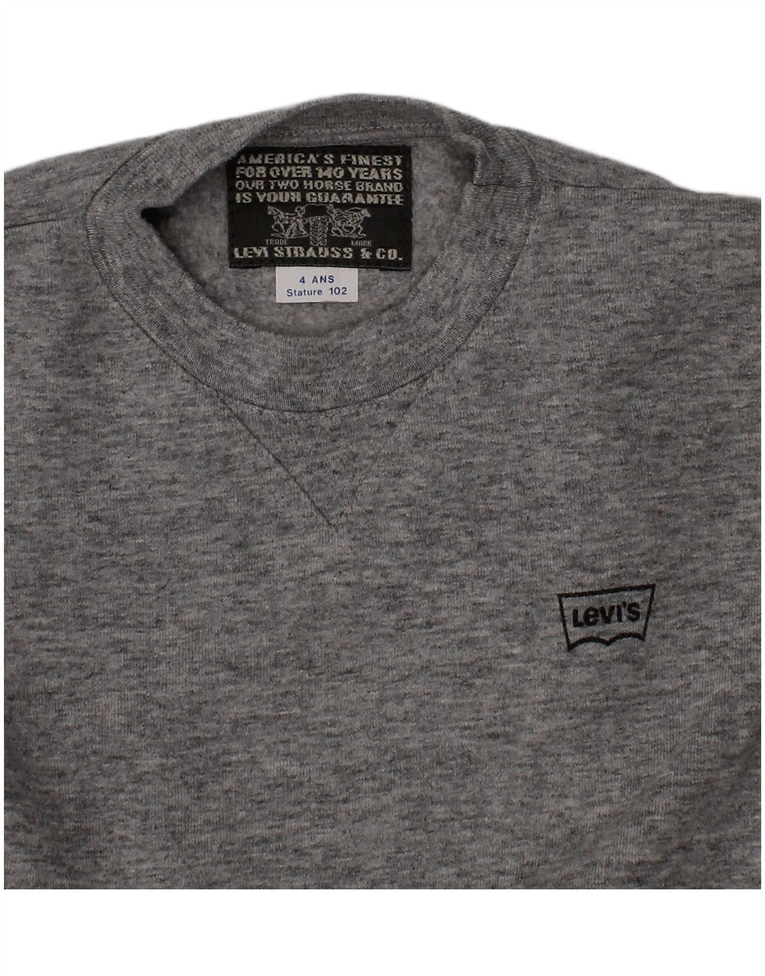 Levi's Sudadera Jumper para niño 3-4 años Gris Moteado