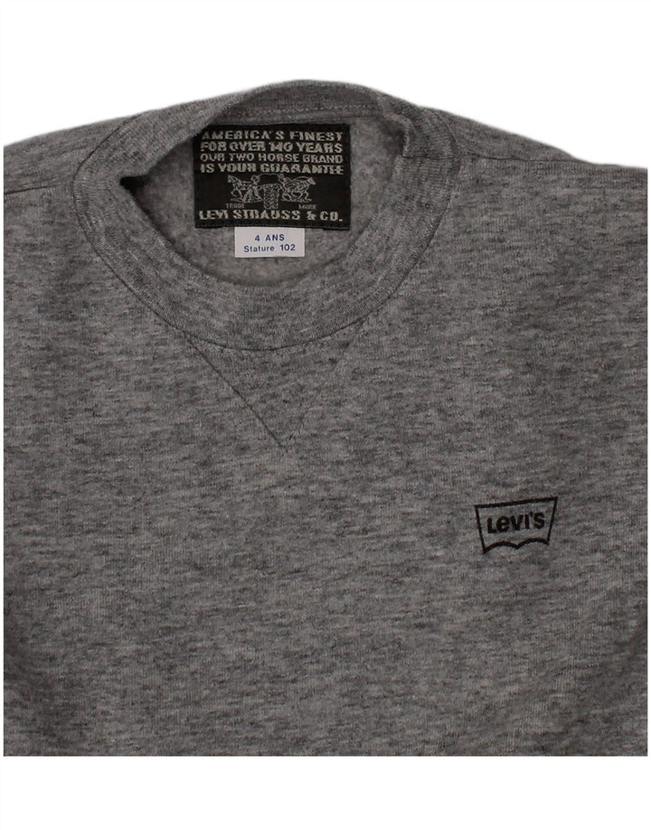 Levi's Sudadera Jumper para niño 3-4 años Gris Moteado