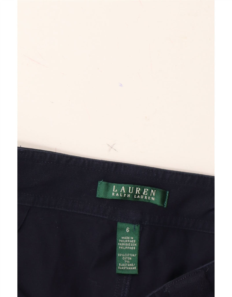 RALPH LAUREN Womens Pencil Skirt US 6 Medium W32  Navy Blue Cotton Vintage Ralph Lauren and Second-Hand Ralph Lauren from Messina Hembry 