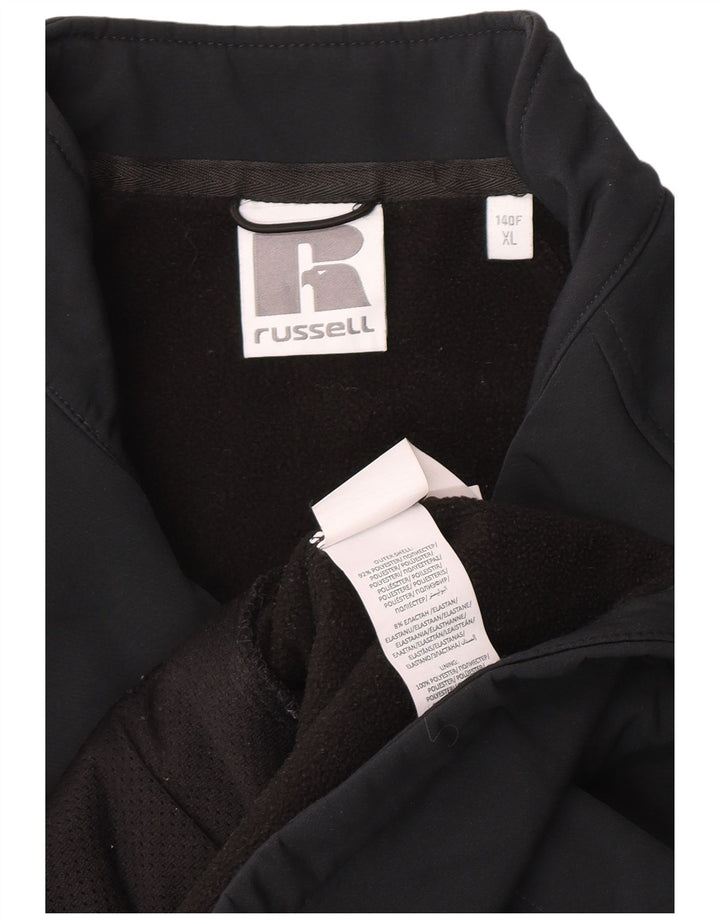 Russell Athletic Chaqueta cortavientos gráfica para mujer UK 40 XL Poliéster negro