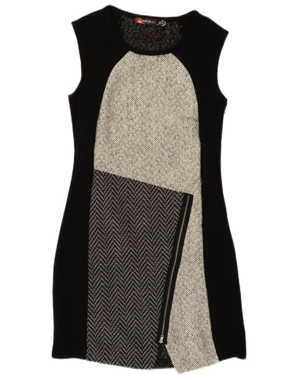 Desigual Vestido tubo sin mangas para mujer EU 42 Large Black Colourblock