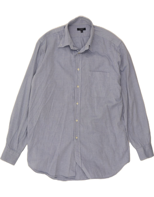 BURBERRY Mens Shirt Size 41 Large Blue Cotton