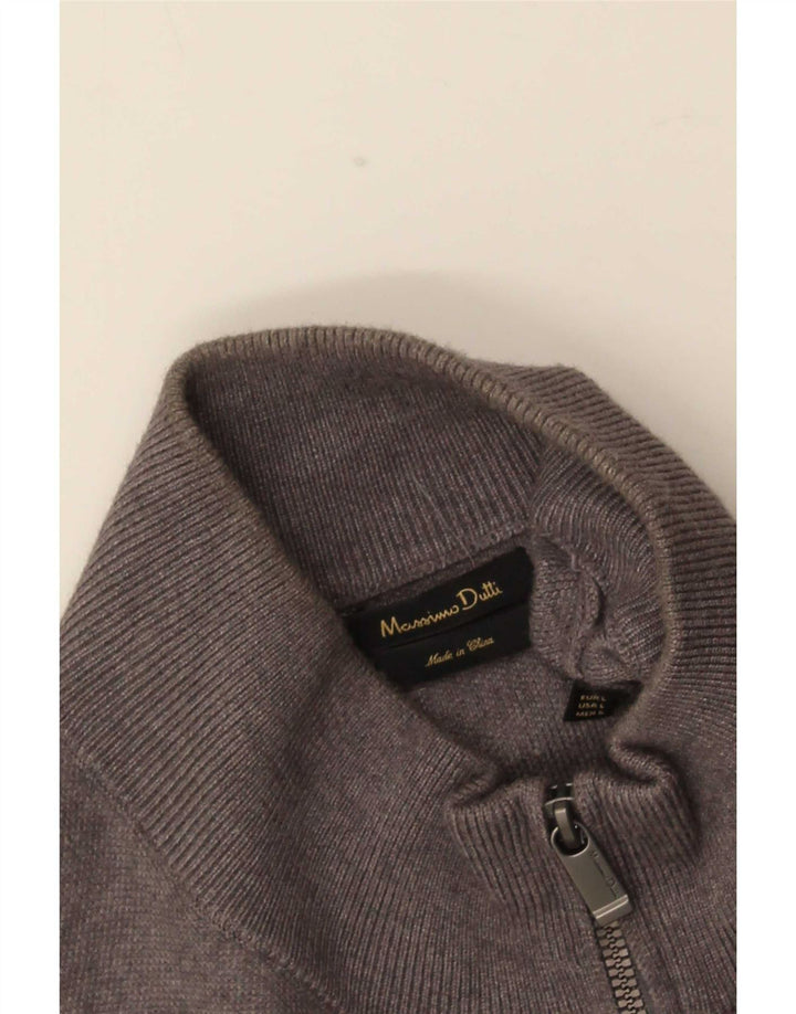 Massimo Dutti Cárdigan Hombre Gris Grande