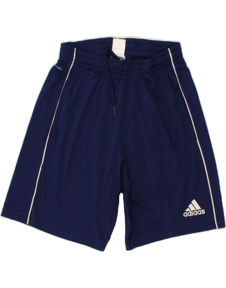 ADIDAS Boys Climalite Sport Shorts 11-12 Years Small Navy Blue Polyester Vintage Adidas and Second-Hand Adidas from Messina Hembry 