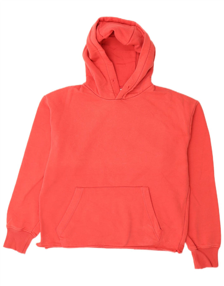 Zara Hombre Sudadera Con Capucha Jersey Mediano Rojo Algodón