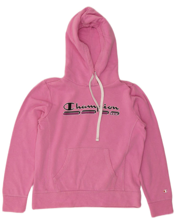 Champion Sudadera con capucha gráfica para mujer UK 14 Medium Pink