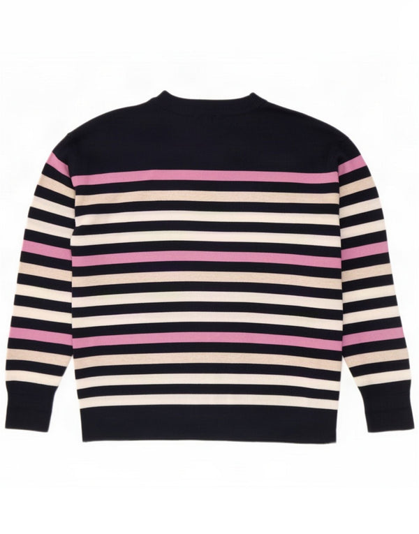 Marks & Spencer Suéter tipo jersey con cuello redondo para mujer Rayas azul marino medianas