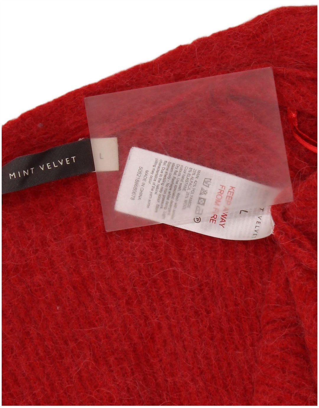 MINT VELVET Suéter tipo cárdigan abierto de gran tamaño para mujer UK 46 Grande Rojo