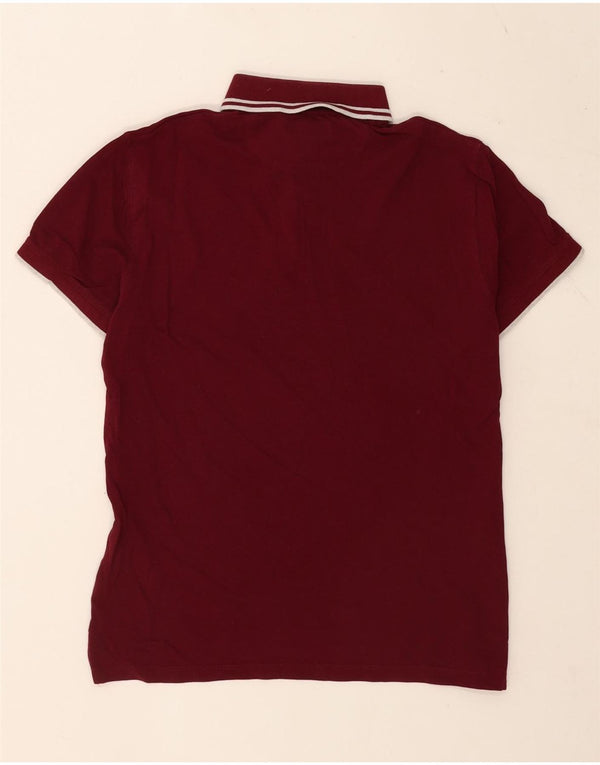 Polo Massimo Dutti Hombre Algodón Rayas Burdeos Medio