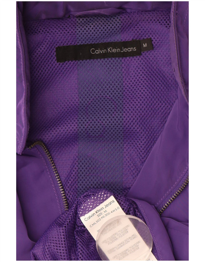 Calvin Klein Jeans - Chaqueta bomber gráfica para mujer, talla 40, color morado mediano