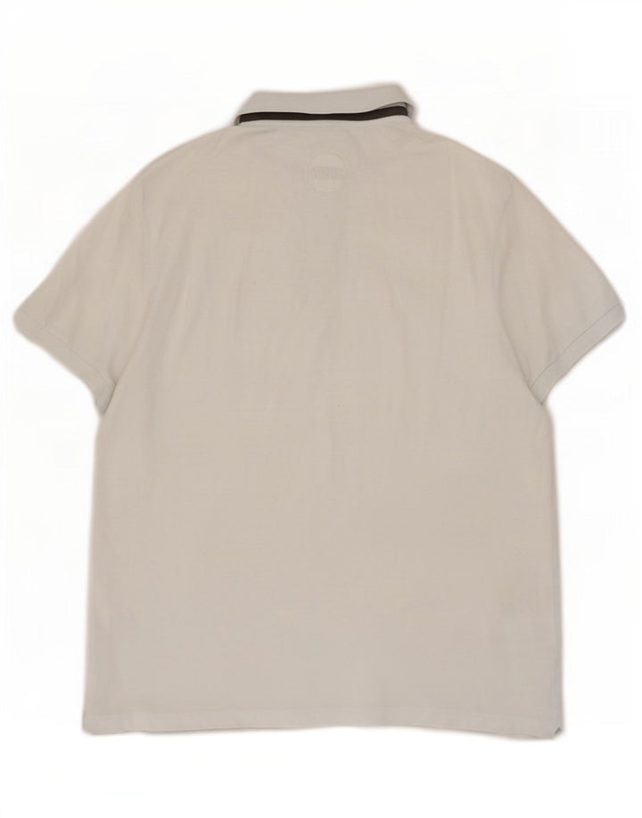 Polo Colmar Hombre Grande Elastano Blanco